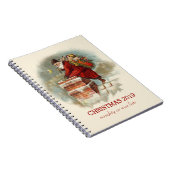ヴィンテージサンタクロース登山を煙突に入れる ノートブック (右側)