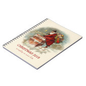 ヴィンテージサンタクロース登山を煙突に入れる ノートブック (左側)