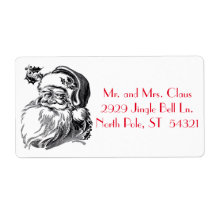 ヴィンテージサンタクロース白黒レッドクリスマス