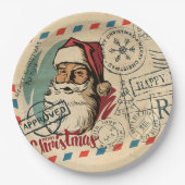 ヴィンテージサンタクロース紙プレート ペーパープレート (正面)