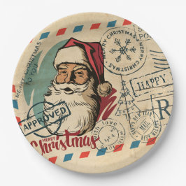 ヴィンテージサンタクロース紙プレート ペーパープレート