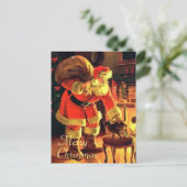 ヴィンテージサンタクロース葉書 シーズンポストカード (スタンド正面)