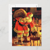 ヴィンテージサンタクロース葉書 シーズンポストカード (正面/裏面)