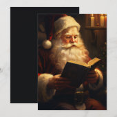 ヴィンテージサンタクロース読書 シーズンカード (正面/裏面)