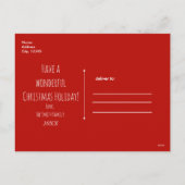 ヴィンテージサンタクロース赤クリスマスグリーティング シーズンポストカード (裏面)