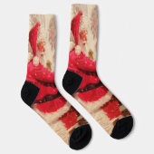 ヴィンテージサンタクロース雪だるまウィンタークリスマス ソックス (右)