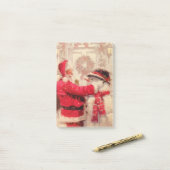 ヴィンテージサンタクロース雪だるまクリスマスフェスティバル ポストイット (デスク上)