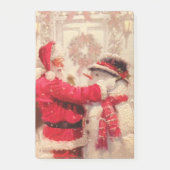 ヴィンテージサンタクロース雪だるまクリスマスフェスティバル ポストイット (正面)