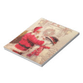 ヴィンテージサンタクロース雪だるまクリスマスフェスティブ ノートパッド (回転)