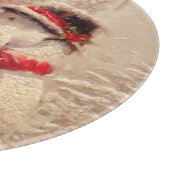 ヴィンテージサンタクロース雪だるまクリスマス カッティングボード (角)