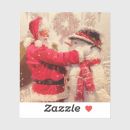 ヴィンテージサンタクロース雪だるまクリスマス シール