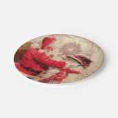 ヴィンテージサンタクロース雪だるまクリスマス ペーパープレート (アングル)