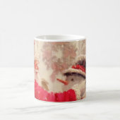 ヴィンテージサンタクロース雪だるまクリスマス マグカップ (中央)