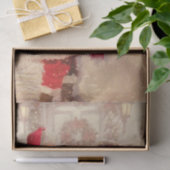 ヴィンテージサンタクロース雪だるまクリスマス 薄葉紙 (ギフト)