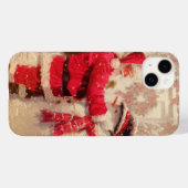 ヴィンテージサンタクロース雪だるまクリスマス Case-Mate iPhoneケース (裏面 (横))