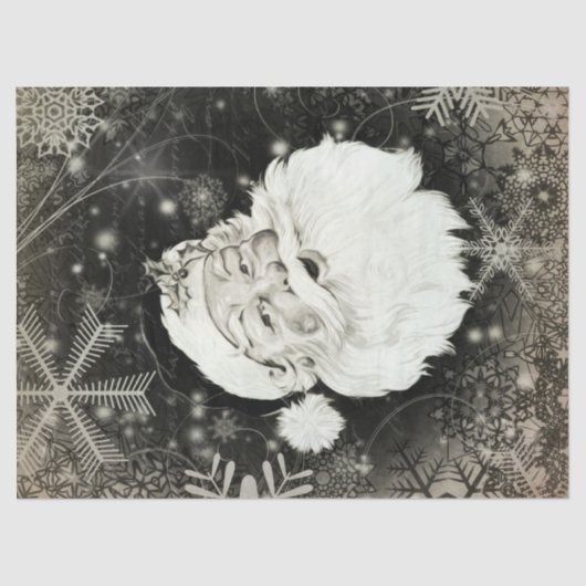 ヴィンテージサンタクロース雪片 薄葉紙 (正面)