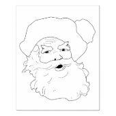 ヴィンテージサンタクロース顔ゴム印 ラバースタンプ (インプリント)