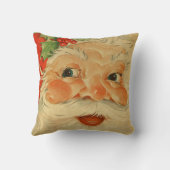 ヴィンテージサンタクロース顔レトロクリスクリンレ クッション (裏面)