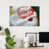 ヴィンテージサンタクロース顔 ポスター (ホームオフィス)