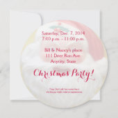 ヴィンテージサンタクロース顔 招待状 (裏面)