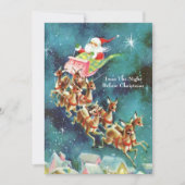 ヴィンテージサンタクロース飛んでいるトナディアオーバーハウス シーズンカード (正面)