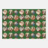 ヴィンテージサンタクロース3クリスマス ラッピングペーパーシート (正面)
