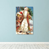 ヴィンテージサンタクロース5 キャンバスプリント (インサイチュ (ウッドフロア))