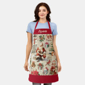 ヴィンテージサンタクロース エプロン (着用した状態)