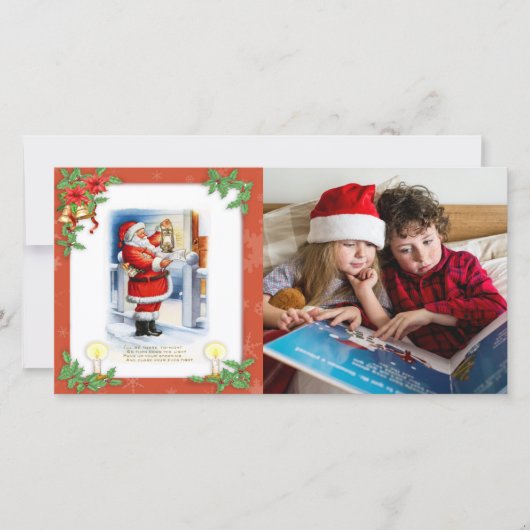 ヴィンテージサンタクロース カスタムフォト シーズンカード (正面)