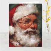 ヴィンテージサンタクロース カード (黄色い花)