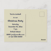 ヴィンテージサンタクロース&キッズオンクリスマス招待状 ポストカード (裏面)