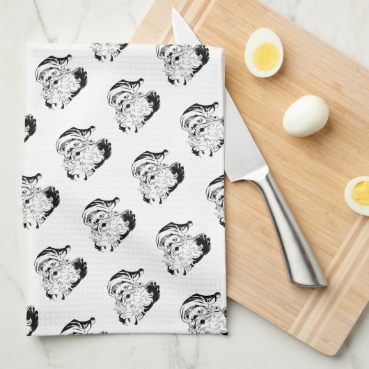 ヴィンテージサンタクロース キッチンタオル (四つ折り)