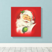 ヴィンテージサンタクロース キャンバスプリント (インサイチュ (ウッドフロア))