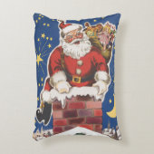 ヴィンテージサンタクロース、クリスマスの前の夜 アクセントクッション (正面(垂直))