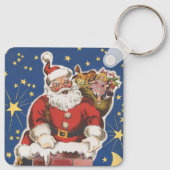 ヴィンテージサンタクロース、クリスマスの前の夜 キーホルダー (裏面)