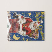 ヴィンテージサンタクロース、クリスマスの前の夜 ジグソーパズル (横)