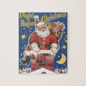 ヴィンテージサンタクロース、クリスマスの前の夜 ジグソーパズル (縦)