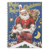 ヴィンテージサンタクロース、クリスマスの前の夜 ノートブック (正面)