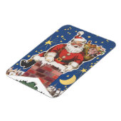 ヴィンテージサンタクロース、クリスマスの前の夜 マグネット (左側)