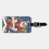 ヴィンテージサンタクロース、クリスマスの前の夜 ラゲッジタグ (正面横)