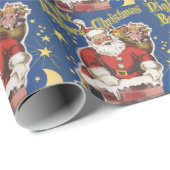 ヴィンテージサンタクロース、クリスマスの前の夜 ラッピングペーパー (ロールコーナー)
