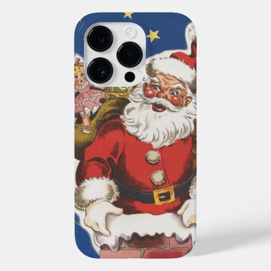 ヴィンテージサンタクロース、クリスマスの前の夜 Case-Mate iPhoneケース (裏面)