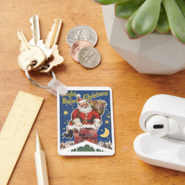 ヴィンテージサンタクロース、クリスマスの夜 キーホルダー