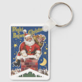 ヴィンテージサンタクロース、クリスマスの夜 キーホルダー (裏面)