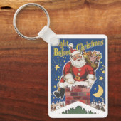 ヴィンテージサンタクロース、クリスマスの夜 キーホルダー (正面)