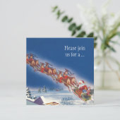 ヴィンテージサンタクロース、クリスマスパーティの招待状 招待状 (スタンド正面)