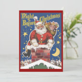 ヴィンテージサンタクロース、クリスマスパーティの招待状 招待状 (スタンド正面)
