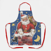 ヴィンテージサンタクロース、クリスマス前夜 エプロン (正面)