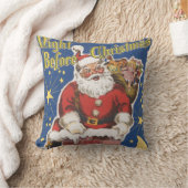ヴィンテージサンタクロース、クリスマス前夜 クッション (ブランケット)