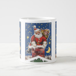 ヴィンテージサンタクロース、クリスマス前夜 ジャンボコーヒーマグカップ